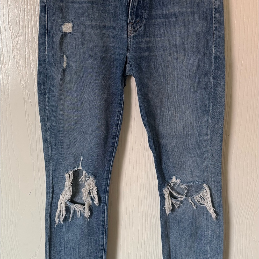 MOTHER Vintage Wash Ripped Jeans